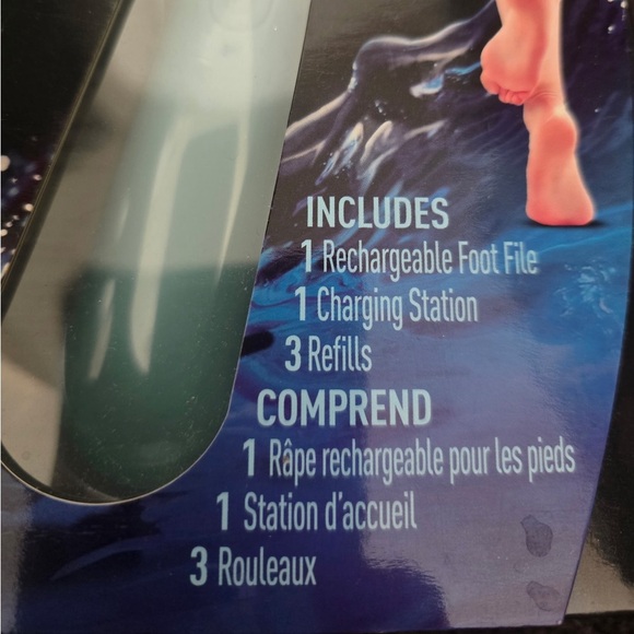 New Amope Pedi Perfect Pro Kit Rechargeable Foot File & Exfoliator Plus Refills - Picture 2 of 6
